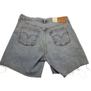 501 Cut Off Shorts Button Front high Rise Mom NWT distressed style waist 33